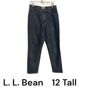 L.L. Bean Indigo Jeans SIZE: 12 TALL #Y